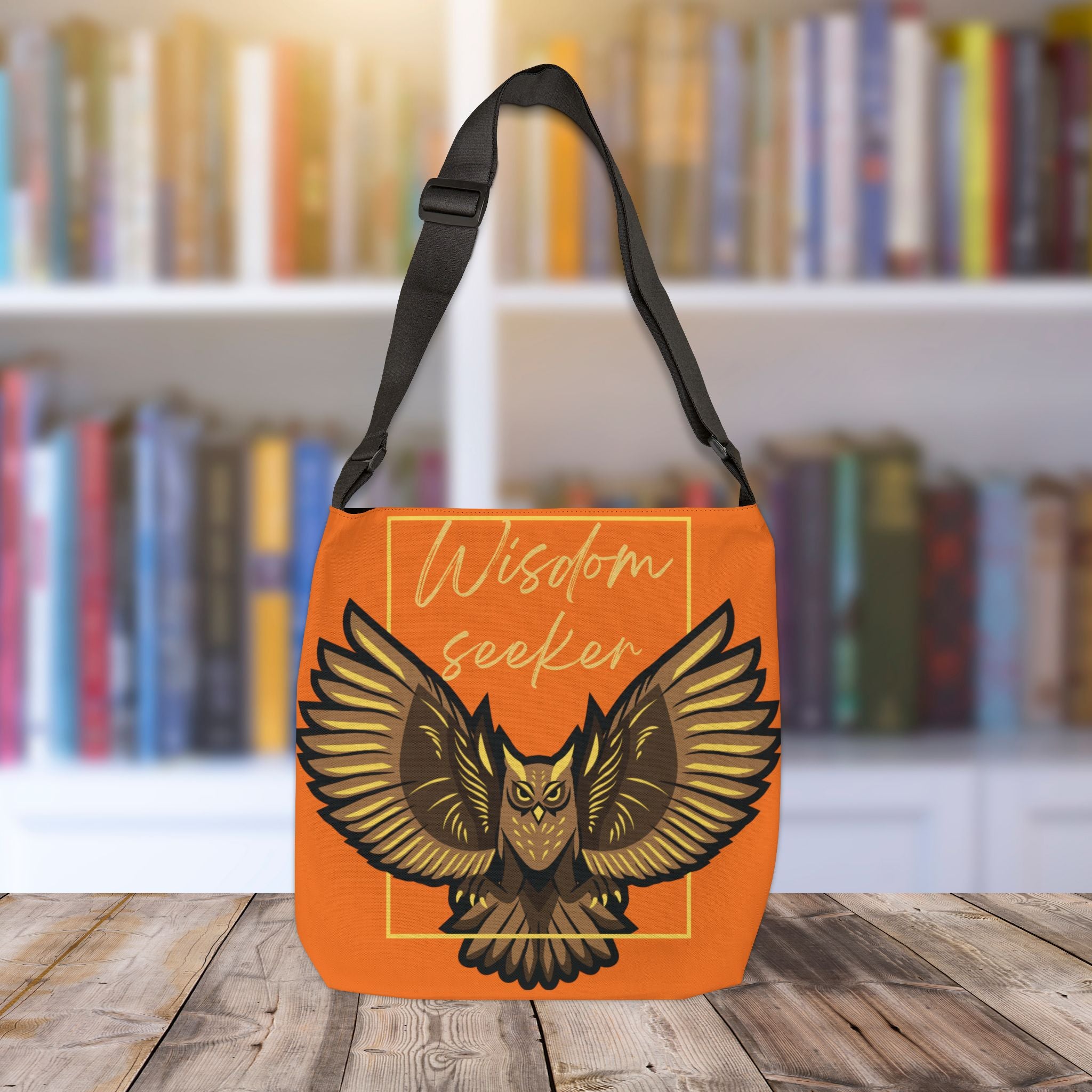 Wisdom Seeker Adjustable Tote Bag (Tangerine Orange)