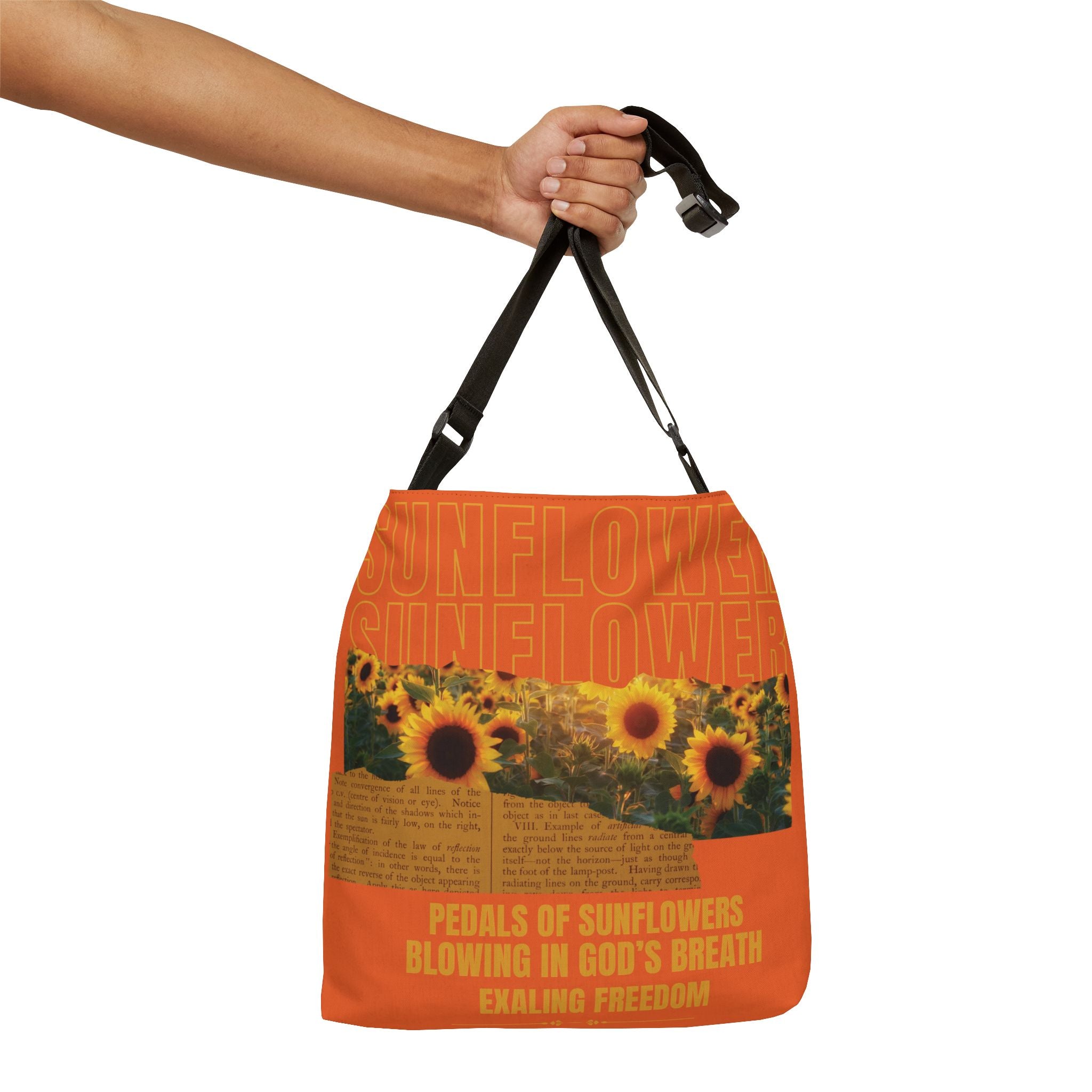 Sunflower Adjustable Tote Bag (Tangerine Orange)