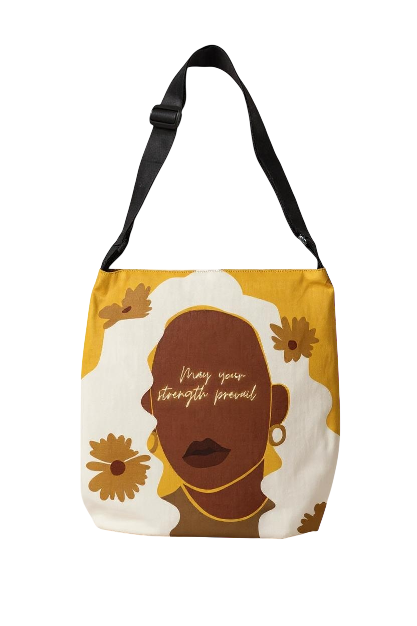 Strength Prevail Adjustable Tote Bag (Marigold Yellow)