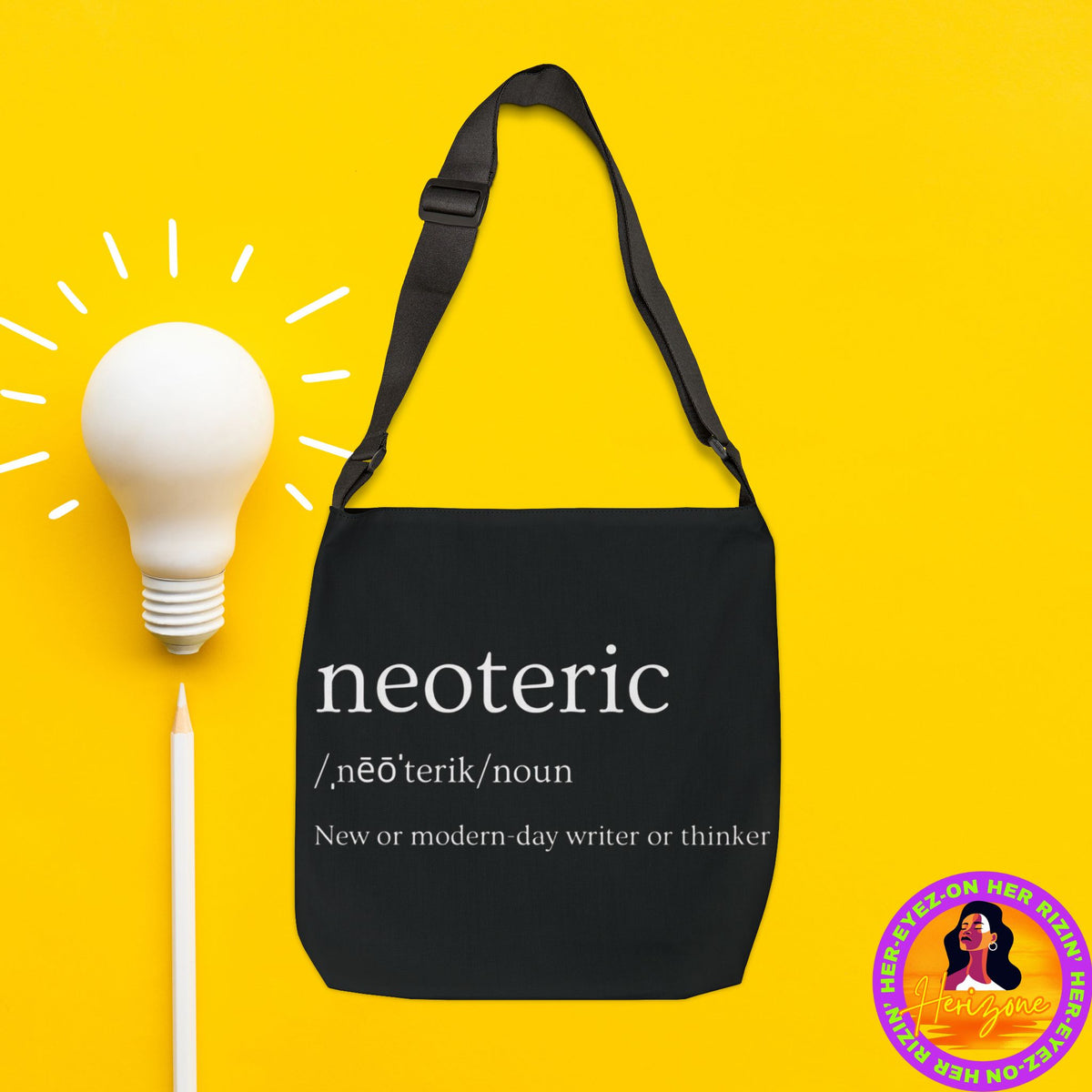 Neoteric Adjustable Tote Bag (Jet Black)
