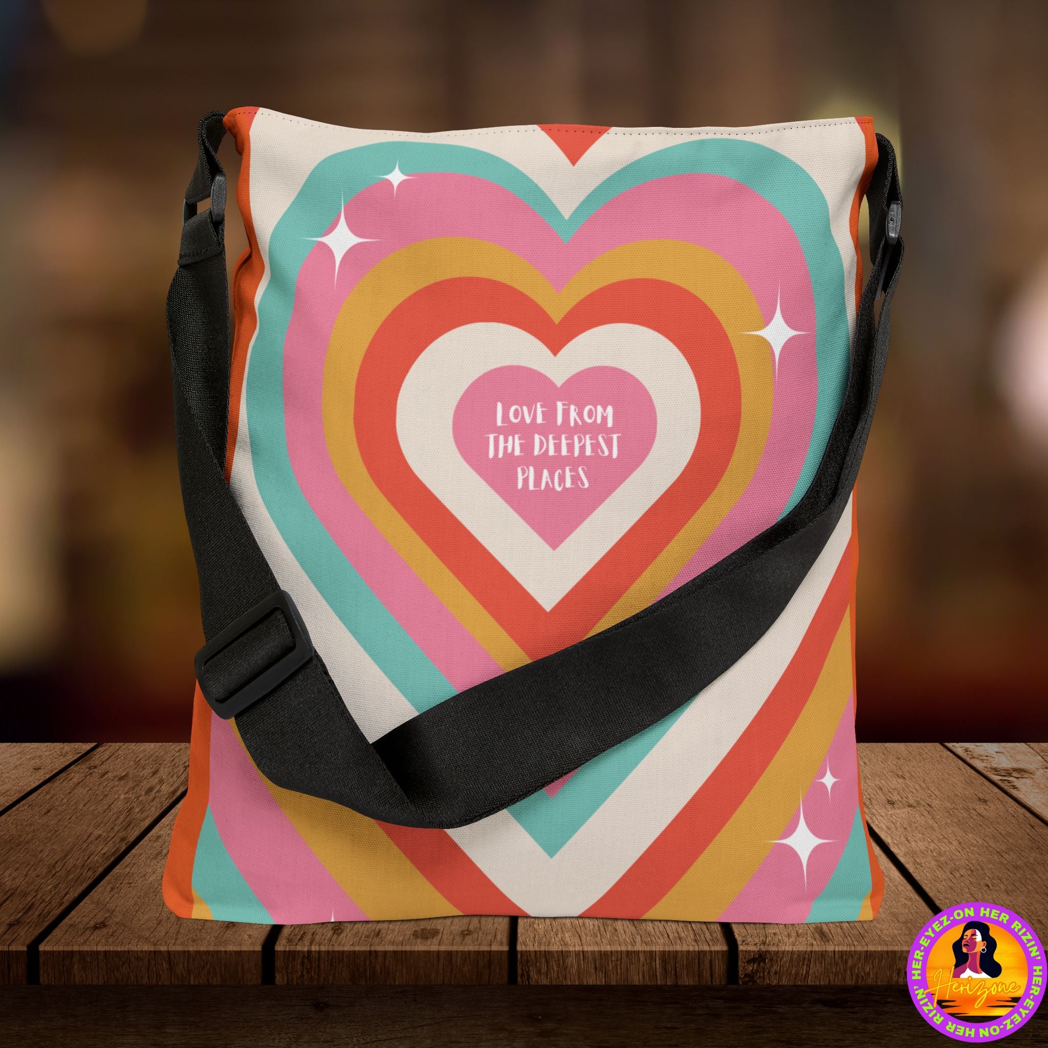 Love from the Deepest Adjustable Tote Bag (Multi-Vibrancy)