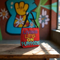 Living Life on Purpose Adjustable Tote Bag (Cherry Red)