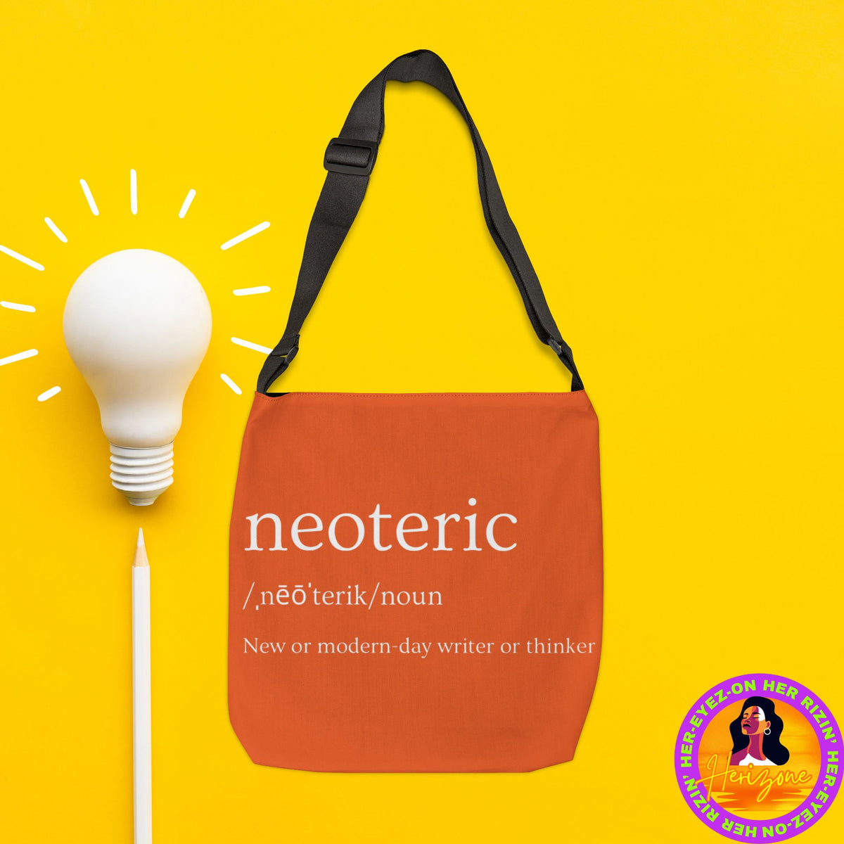 Neoteric Adjustable Tote Bag (Tangerine Orange)