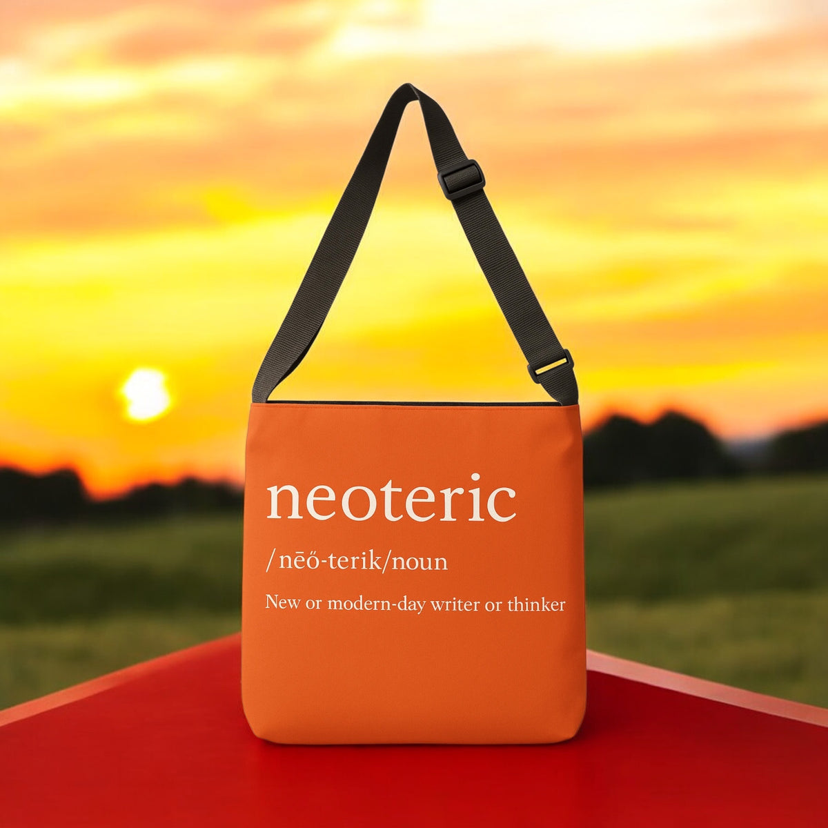 Neoteric Adjustable Tote Bag (Tangerine Orange)