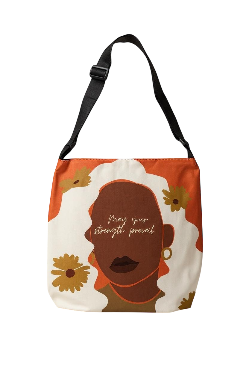 Strength Prevail Adjustable Tote Bag (Tangerine Orange)
