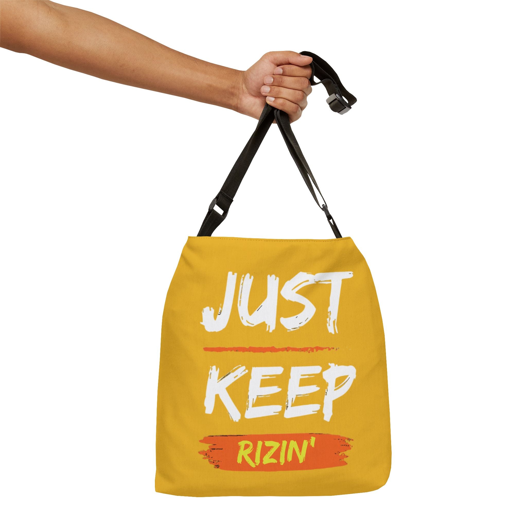 Just Keep Rizin’ Adjustable Tote Bag (Marigold Yellow)