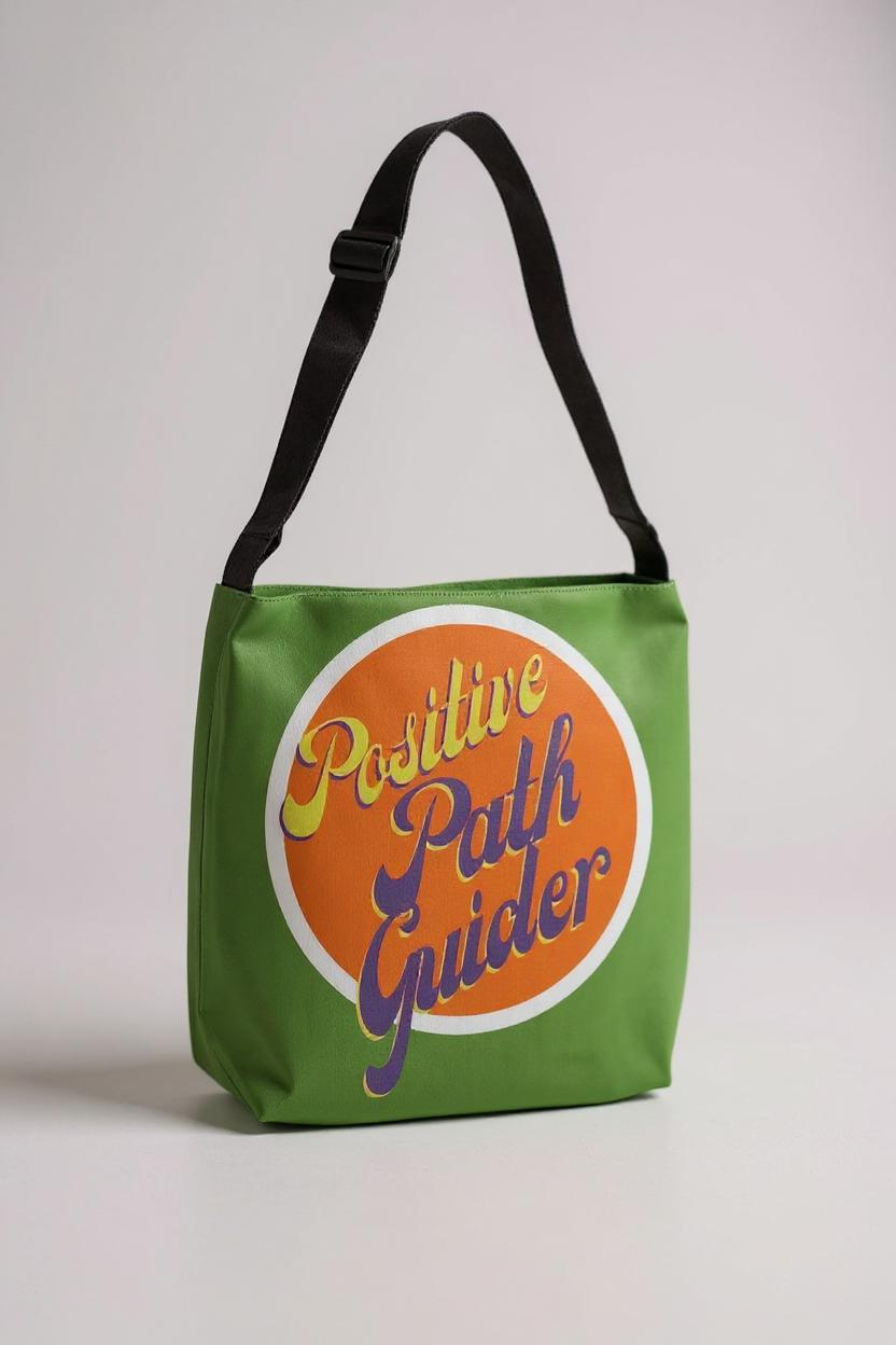 Positive Path Guider Adjustable Tote Bag (Green Apple)