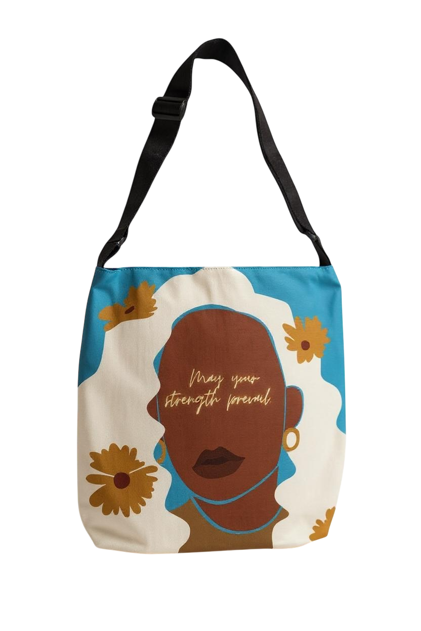 Strength Prevail Adjustable Tote Bag (Glacial Blue)