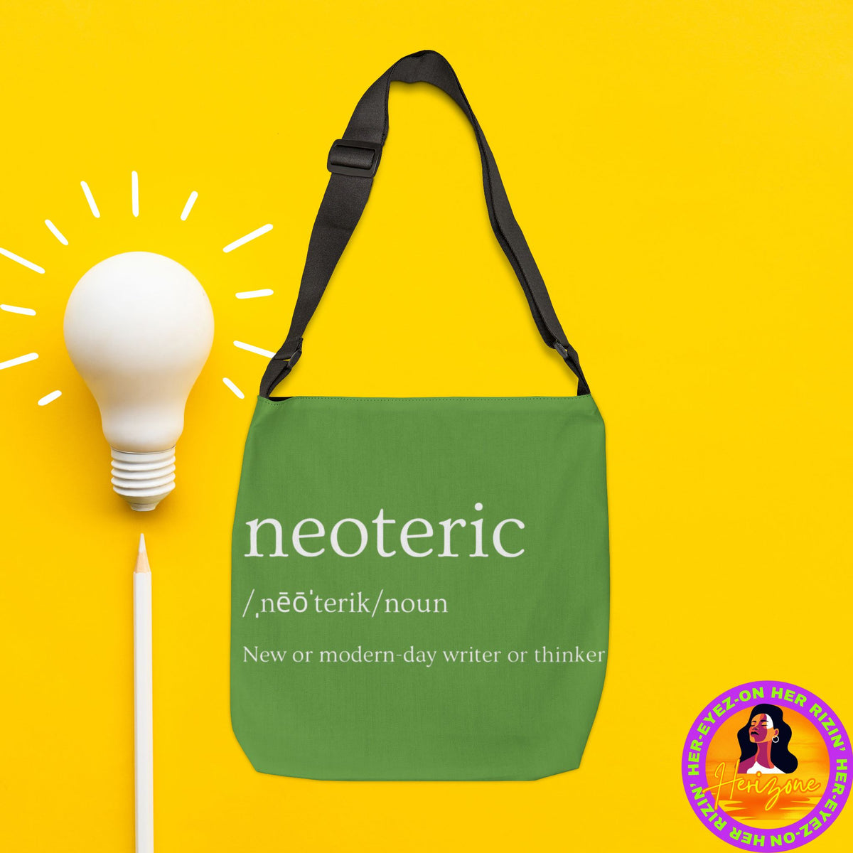 Neoteric Adjustable Tote Bag (Green Apple)
