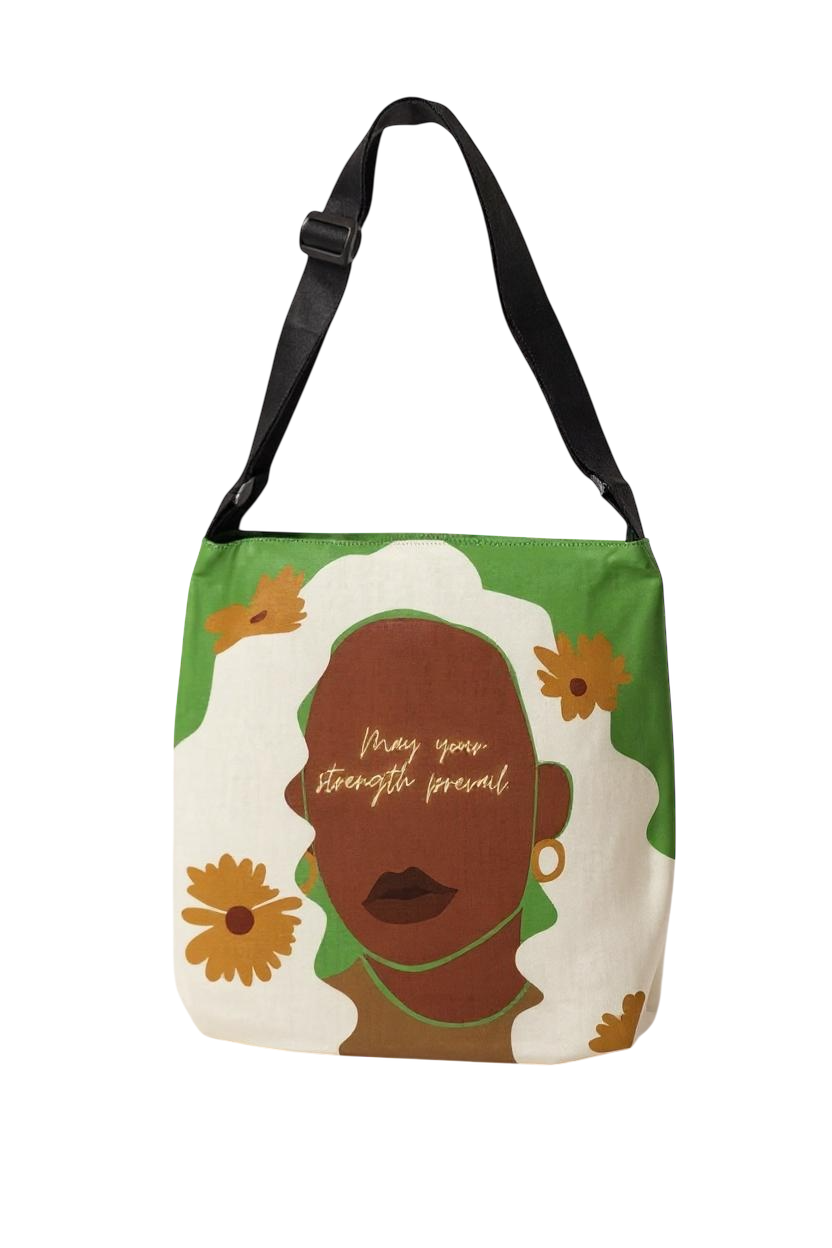 Strength Prevail Adjustable Tote Bag (Green Apple)