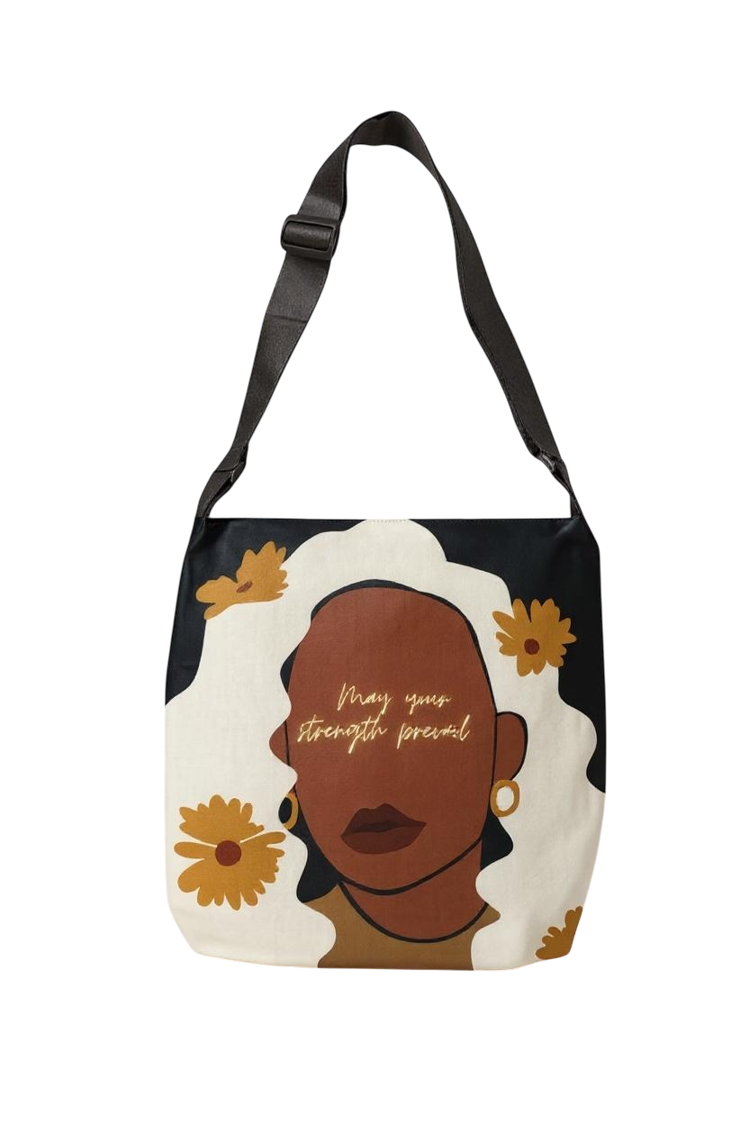 Strength Prevail Adjustable Tote Bag (Jet Black)