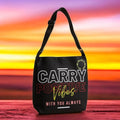 Carry Positive Vibes Adjustable Tote Bag (White + Red + Yellow)