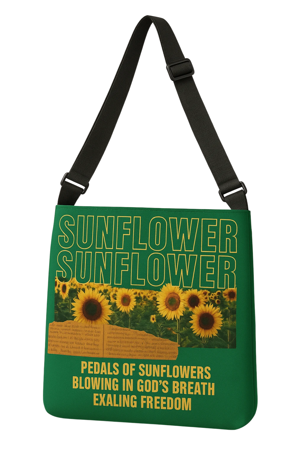 Sunflower Adjustable Tote Bag (Olive Green)