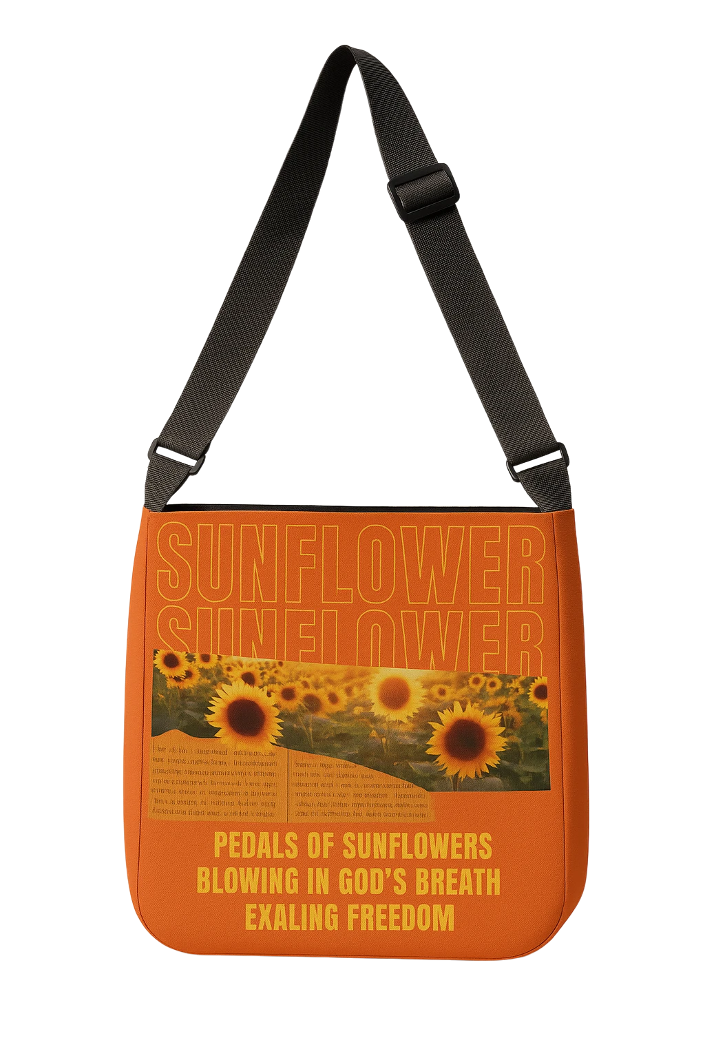 Sunflower Adjustable Tote Bag (Tangerine Orange)