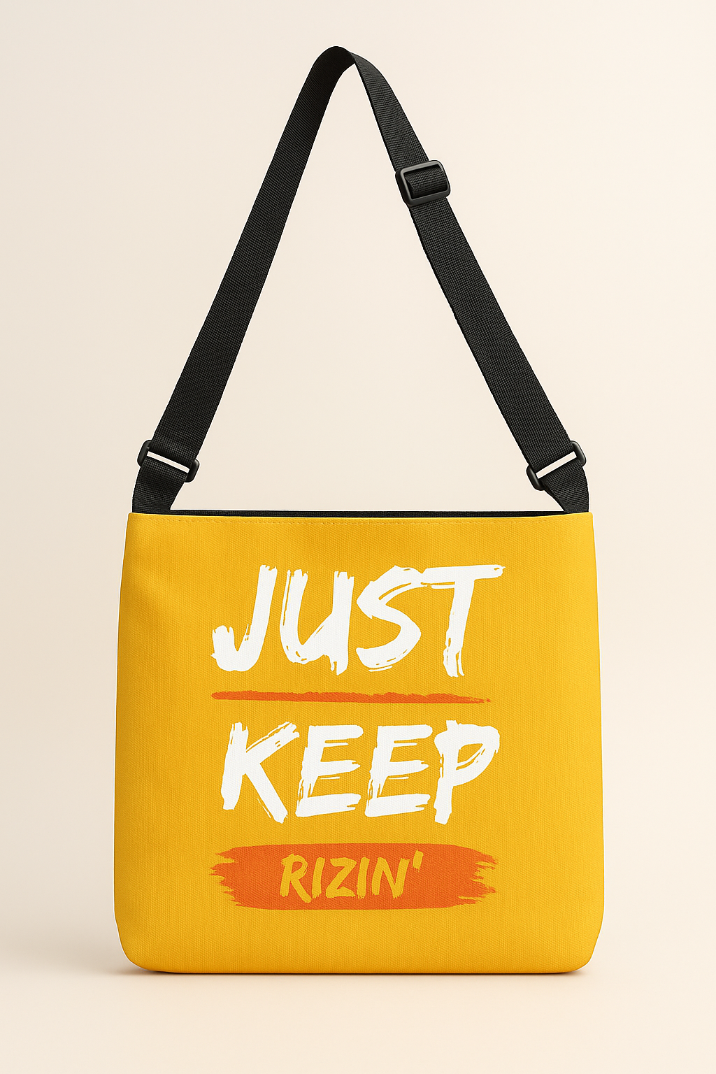 Just Keep Rizin’ Adjustable Tote Bag (Marigold Yellow)